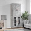 vidaXL Skř&iacute;ň highboard betonově &scaron;ed&aacute; 69,5x34x180 cm kompozitn&iacute; dřevo