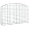 vidaXL Klenut&yacute; gabionov&yacute; ko&scaron; 200 x 50 x 120/140 cm pozinkovan&eacute; železo