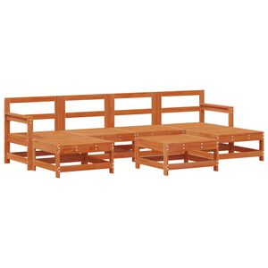 vidaXL Zahradn&iacute; lounge set 7 pcs Voskově Hněd&aacute; Masivn&iacute; borovice