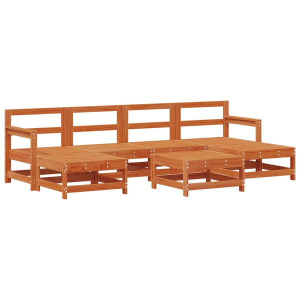 vidaXL Zahradn&iacute; lounge set 7 pcs Voskově Hněd&aacute; Masivn&iacute; borovice