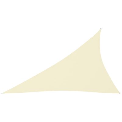 vidaXL Stínící plachta oxfordská látka trojúhelníková 4x5x6,4m krémová