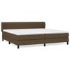 vidaXL Box spring postel s matrac&iacute; tmavě hněd&aacute; 200x200 cm textil