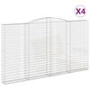 vidaXL Klenut&eacute; gabionov&eacute; ko&scaron;e 4 ks 400x30x220/240cm pozinkovan&eacute; železo