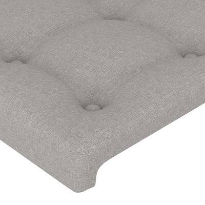 vidaXL Čelo postele typu ušák světle šedé 103x16x78/88 cm textil