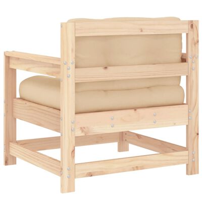 vidaXL Zahradní židle s poduškami 2 ks masivní borové dřevo