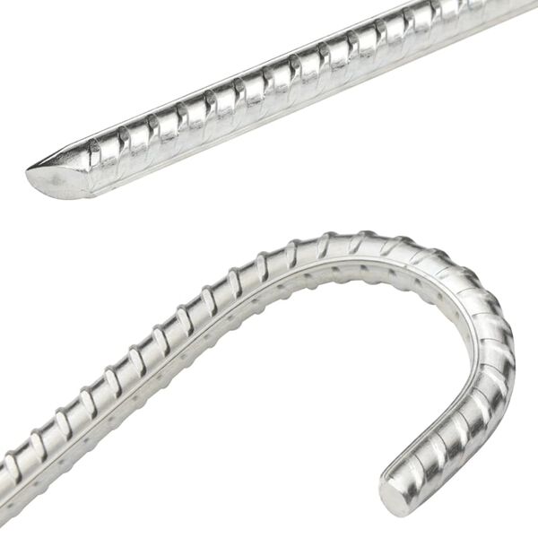 vidaXL Stanov&eacute; kol&iacute;ky 12 ks 37 cm &Oslash; 10 mm pozinkovan&aacute; ocel