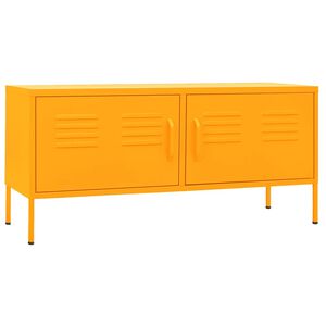 vidaXL TV skř&iacute;ňka hořčicově žlut&aacute; 105 x 35 x 50 cm ocel