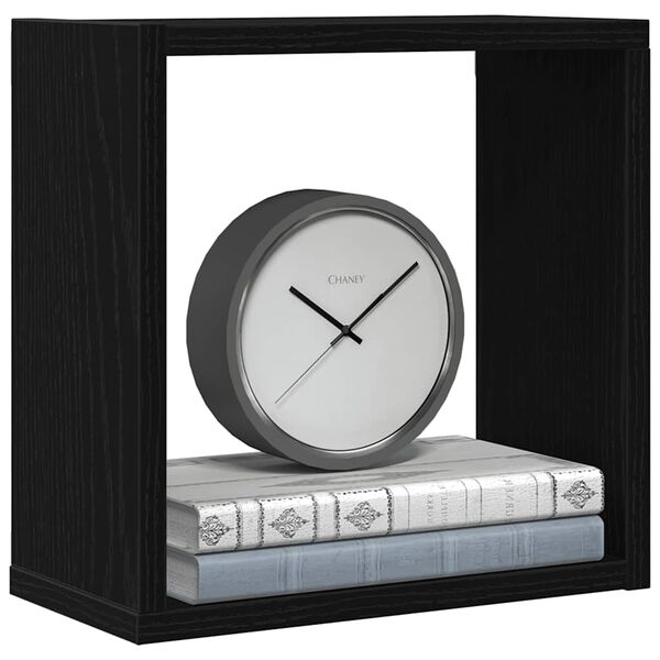 vidaXL N&aacute;stěnn&eacute; police kostky 6 ks čern&yacute; dub 30x15x30 cm kompozit