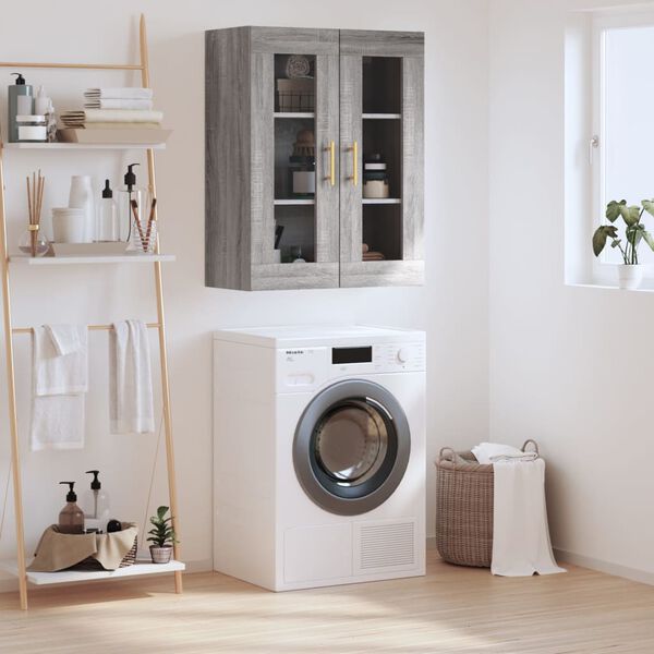 vidaXL N&aacute;stěnn&aacute; skř&iacute;ňka &scaron;ed&aacute; sonoma 69,5 x 34 x 90 cm