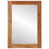 vidaXL Zrcadlo do koupelny hněd&aacute; 50 x 70 x 3 cm Masivn&iacute; ak&aacute;ciov&eacute; dřevo