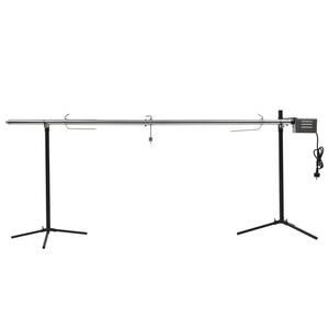 vidaXL Grilovac&iacute; rožeň s motorkem nerezov&aacute; ocel 207 x 45 x 81 cm