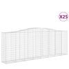 vidaXL Klenut&eacute; gabionov&eacute; ko&scaron;e 25ks 400x50x140/160cm pozinkovan&eacute; železo