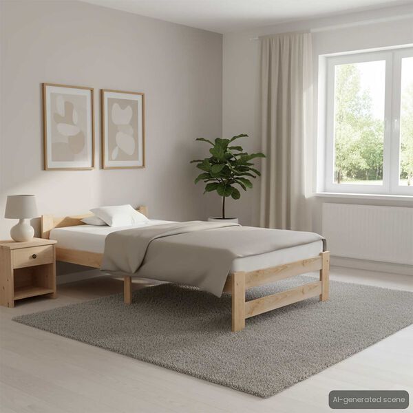 vidaXL Rám postele masivní borové dřevo 100 x 200 cm