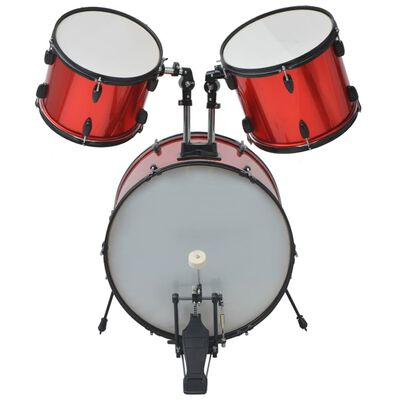 vidaXL Souprava bicích ocel pro dospělé s práškovým lakem červená
