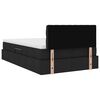 vidaXL Postel s úložným prostorem a LED osvětlením Černá 120 x 190 cm
