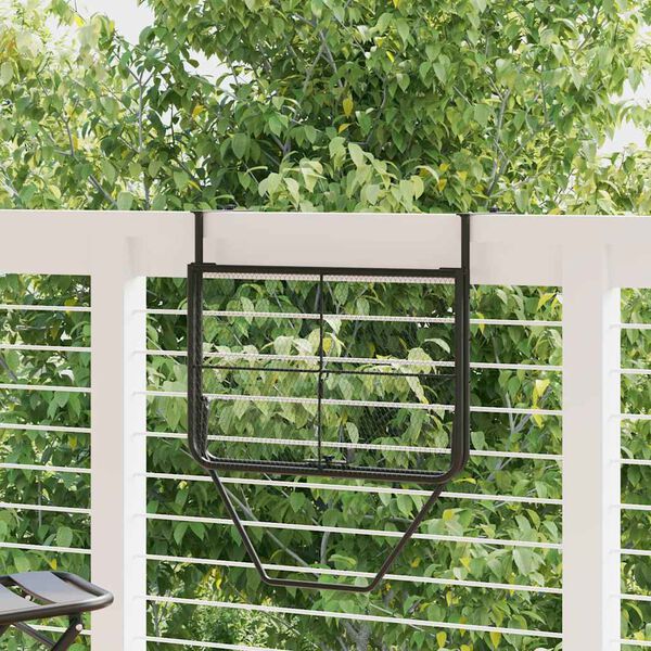 vidaXL Balk&oacute;nov&yacute; stůl čern&yacute; 60 x 40 cm ocel