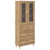 vidaXL Vysok&yacute; bufet Artisanov&yacute; dub 69,5 x 34 x 180 cm