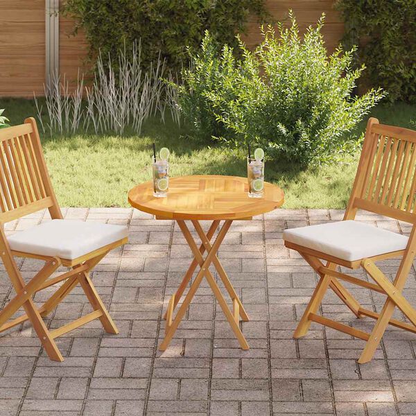 vidaXL Stoln&iacute; deska masivn&iacute; teakov&eacute; dřevo kulat&aacute; 2,5 cm 70 cm