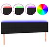 vidaXL Čelo postele s LED čern&eacute; 160x5x78/88 cm textil