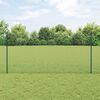 vidaXL Plot s sloupkem Zelen&aacute; 1,2 x 25 m Ocel a PVC