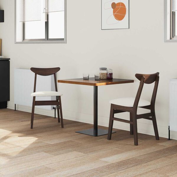 vidaXL J&iacute;deln&iacute; židle 2 pcs Světle hněd&aacute; 42 x 47.5 x 81 cm