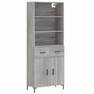 vidaXL Skř&iacute;ň highboard &scaron;ed&aacute; sonoma 69,5 x 34 x 180 cm kompozitn&iacute; dřevo