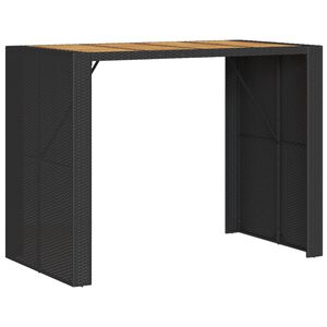 vidaXL Zahradn&iacute; barov&yacute; stůl s ak&aacute;ciovou deskou čern&yacute; 145 x 80 x 110 cm