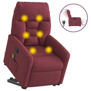 vidaXL Elektrick&eacute; zvedac&iacute; mas&aacute;žn&iacute; polohovac&iacute; křeslo v&iacute;nov&eacute; textil