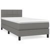 vidaXL Box spring postel s matrac&iacute; tmavě &scaron;ed&aacute; 100 x 200 cm textil