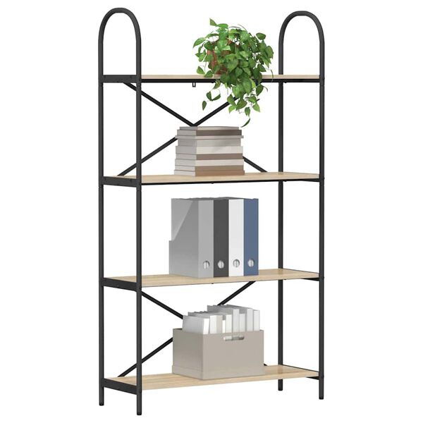 vidaXL Knihovna Sonoma dub 80 x 30 x 146 cm Kompozitn&iacute; dřevo