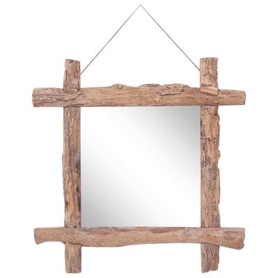 vidaXL Zrcadlo z polínek přírodní 70 x 70 cm masivní recyklované dřevo