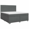 vidaXL Postel boxspring s matrac&iacute; Tmavě &scaron;ed&aacute; 140 x 200 cm Textil