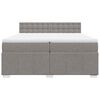 vidaXL Box spring postel s matrac&iacute; taupe 200x200 cm textil