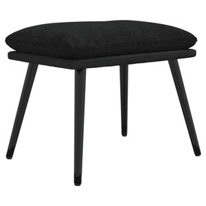 vidaXL Podnožka čern&aacute; 45x29,5x35 cm textil a uměl&aacute; kůže