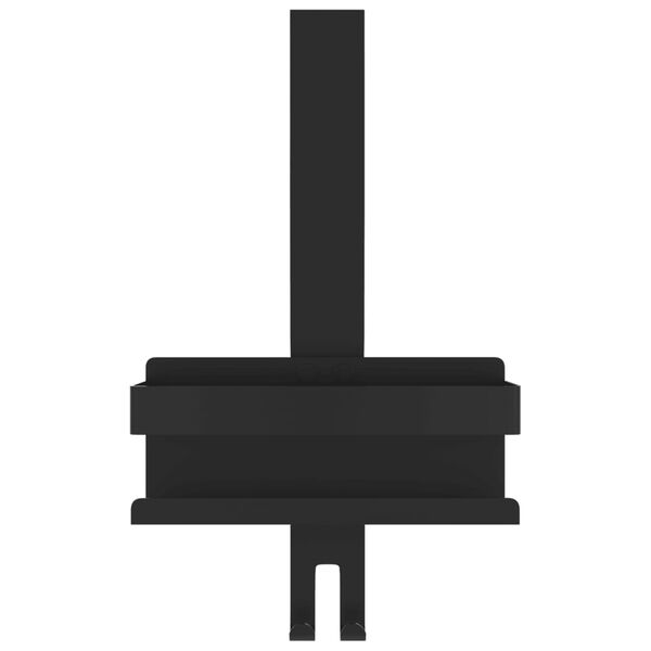 vidaXL Závěsný sprchový držák matně černý kartáčovaná nerezová ocel304