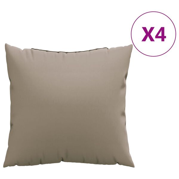 vidaXL Dekoračn&iacute; pol&scaron;t&aacute;ře 4 ks taupe 40 x 40 cm textil