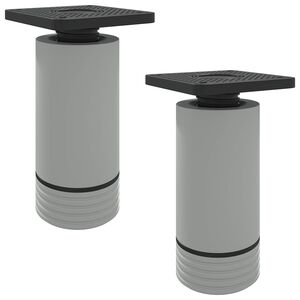 vidaXL N&aacute;bytkov&eacute; nohy Nastaviteln&eacute; 2 ks B&iacute;l&aacute; 64 x 64 x 100 mm PP