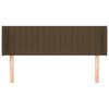 vidaXL Čelo postele typu ušák tmavě hnědé 147x16x78/88 cm textil