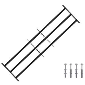 vidaXL Bezpečnostn&iacute; mř&iacute;ž na okna se 3 př&iacute;čkami 3 ks 93-174 cm