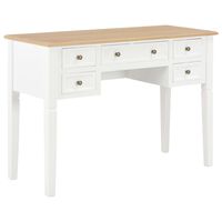 vidaXL Psací stůl bílý 109,5 x 45 x 77,5 cm dřevo