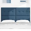 vidaXL Čelo postele s čelo Modr&aacute; 160 cm Uměl&aacute; kůže