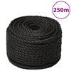 vidaXL Pracovn&iacute; lano čern&eacute; 12 mm 250 m polypropylen