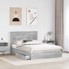 vidaXL Postel s úložným prostorem s čelo Šedá Sonoma 150 x 200 cm