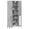 vidaXL Skř&iacute;ň highboard betonově &scaron;ed&aacute; 69,5x34x180 cm kompozitn&iacute; dřevo