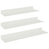 vidaXL Plovouc&iacute; police 3 ks B&iacute;l&yacute; 40 x 9 x 2,5 cm Ocel