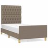 vidaXL R&aacute;m postele bez matrace taupe 100 x 200 cm textil