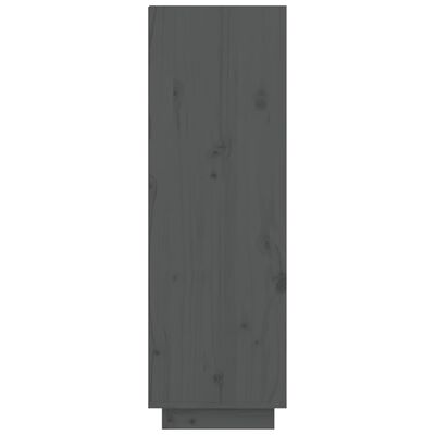 vidaXL Botník šedý 60 x 34 x 105 cm masivní borové dřevo