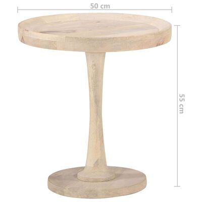 vidaXL Odkládací stolek Ø 50 x 55 cm masivní mangovníkové dřevo