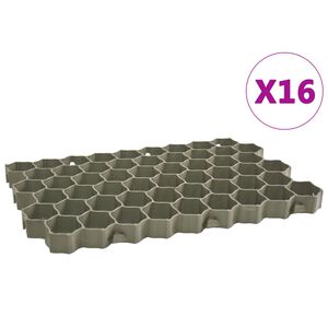 vidaXL Zatravňovac&iacute; dlaždice 16 ks zelen&eacute; 60 x 40 x 3 cm plast
