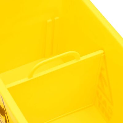 vidaXL Kbelík na mop se ždímačkou a kolečky žlutý 20 l polypropylen